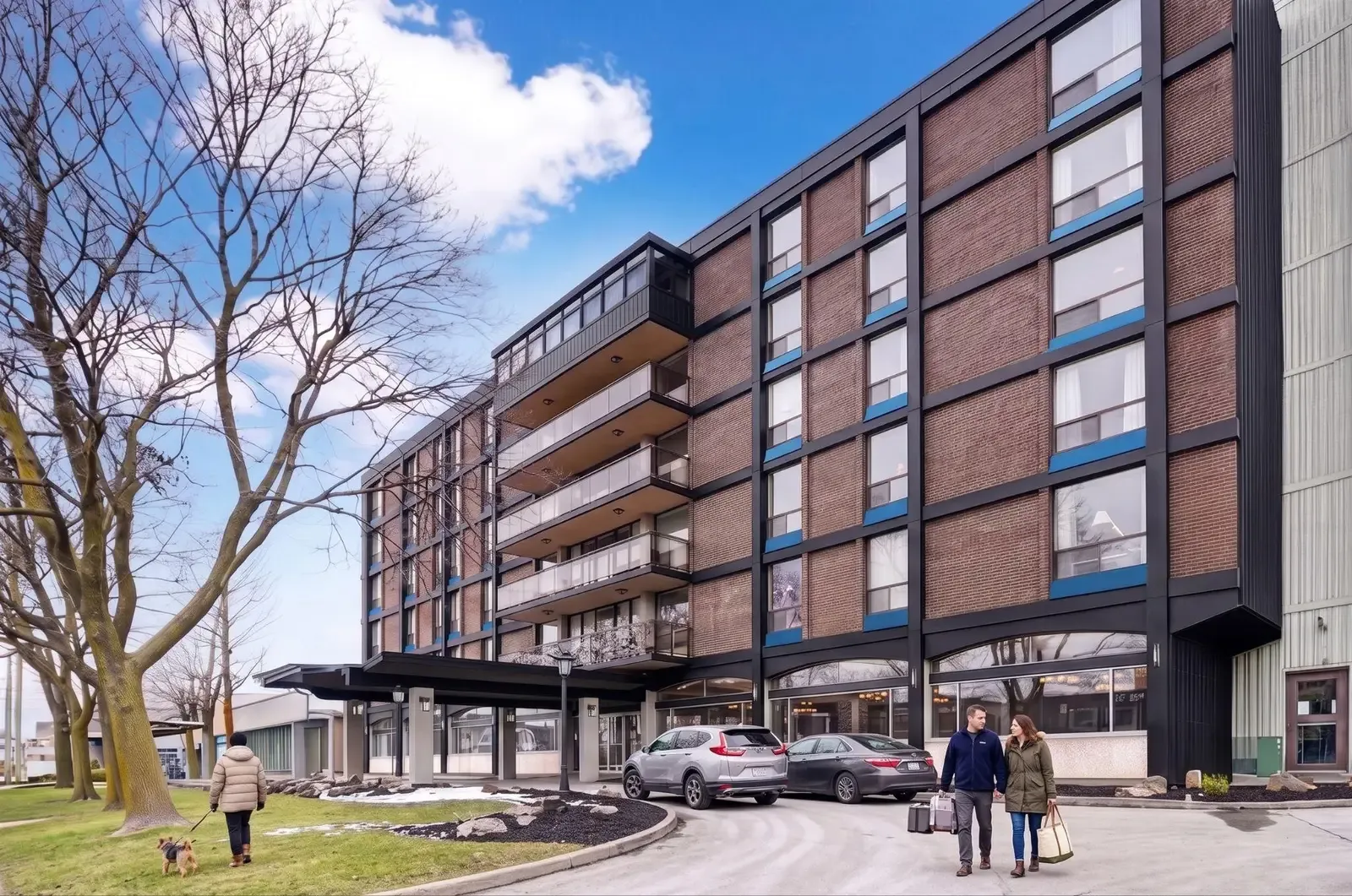 Exterior of The Horton, a six-storey masonry building at 279 Horton Street East in London, Ontario